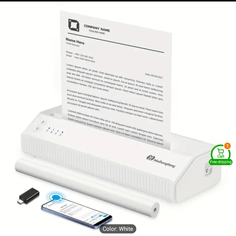 Mokasoyberg White Thermal Printer